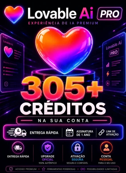 Lovable AI PRO - Licença Anual (12 Meses)